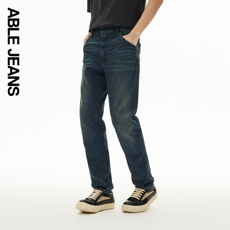 ABLE JEANS【自然立体锥形裤】24夏男士潮流百搭宽松牛仔裤801597 - 图2