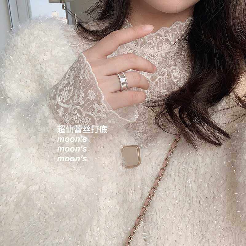 蕾丝加绒打底衫女秋冬新款大码胖mm高领绣花镂空内搭小衫网纱上衣,淘宝优惠券,粉丝福利购,淘宝优惠卷