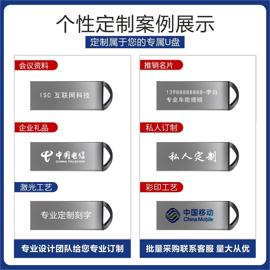 正品惠普u盘128G高速64g大容量256g手机电脑32GB车载优盘16g定制 - 图1