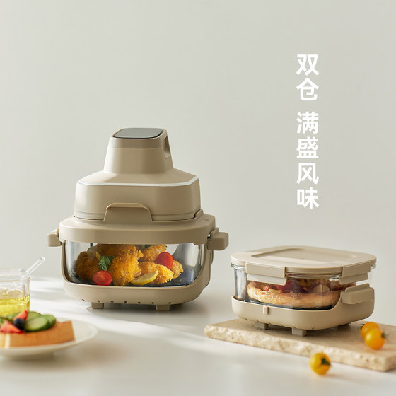 olayks立时全玻璃空气炸锅家用2026新款免翻可视大容量炸烤一体机