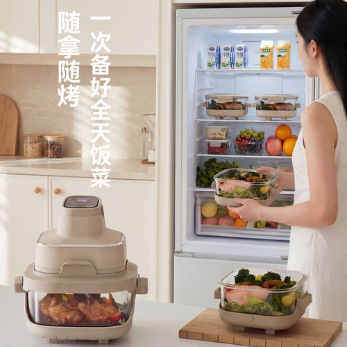 olayks立时全玻璃空气炸锅家用2026新款免翻可视大容量炸烤一体机 - 图3