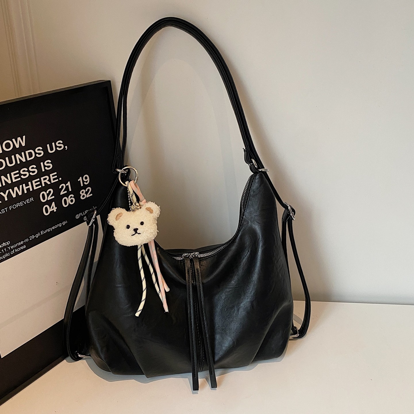 【单肩双肩两用包】褶皱大容量托特包2025新款潮百搭上班通勤包,淘宝优惠券,粉丝福利购,淘宝优惠卷