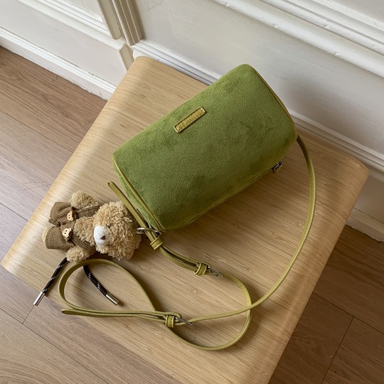 Green niche Boston bag hand crossbody bag