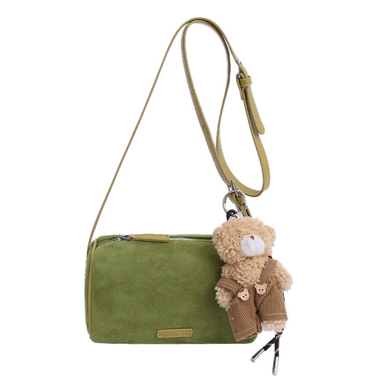 Green niche Boston bag hand crossbody bag