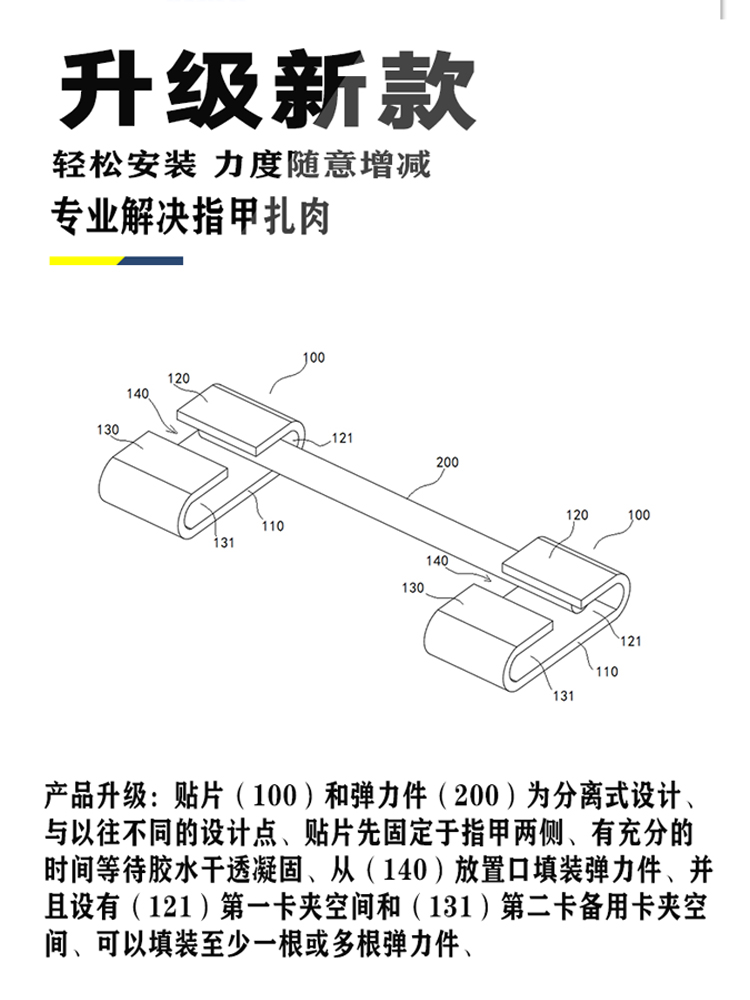 正甲丝甲沟嵌甲矫正器镍钛合金指甲钢丝正甲贴片脚指甲扎肉神器炎 - 图1