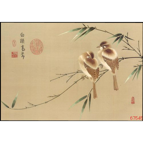 苏绣DIY套件初学 针迹 淡雅古画宋人花鸟-6 玄关客厅 刺绣装饰画 - 图0