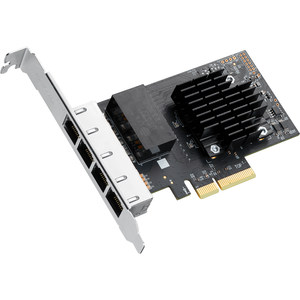 现货TP-LINK TL-NG324 PCI-E四口千兆台式机电脑服务器内置有线网卡 4电口机器视觉工业相机自动化网络适配器