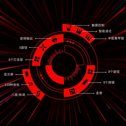 Противовес, ударные инструменты, контроллер, клавиатура, x6, второе поколение, 88 клавиш, 61