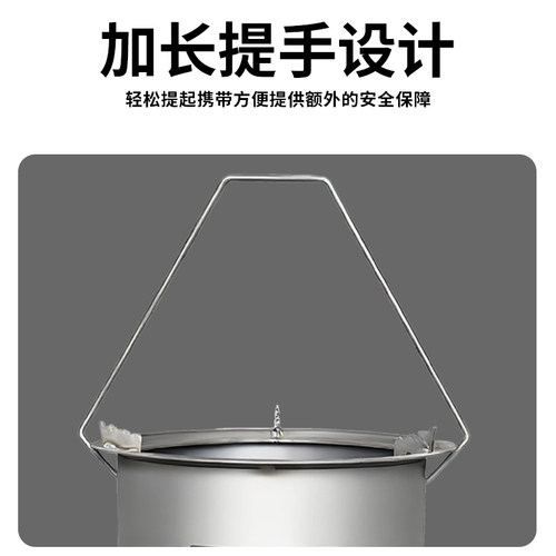 柴火炉户外烧烤炉柴火灶家用特厚露营炊煮茶炉无烟农村木柴烤火炉 - 图1