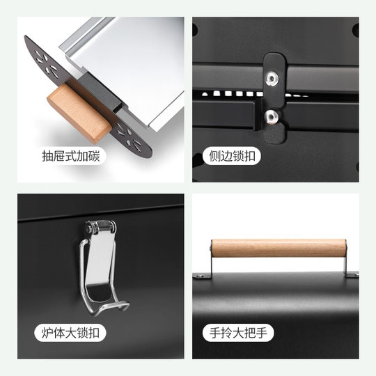 千尚烧烤炉子家用户外便携式烧烤架2025新款烧烤炉羊肉串炭烤架子