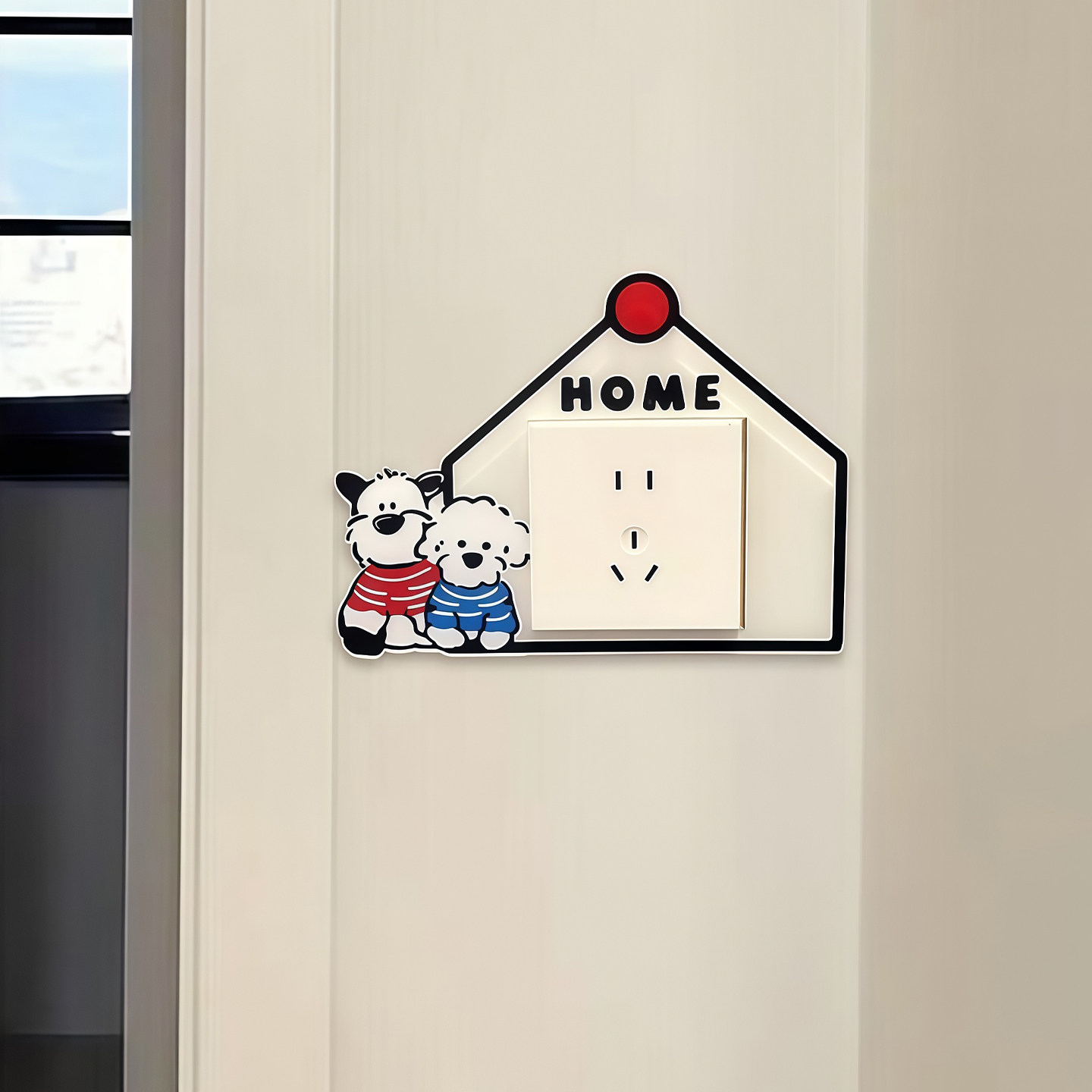 可爱开关贴插座边框2025年新款套亚克力高颜值遮丑有趣的墙面装饰,淘宝优惠券,粉丝福利购,淘宝优惠卷