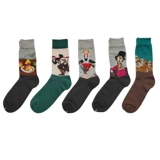 Демисезонные ретро гольфы, этнические носки подходит для мужчин и женщин, средней длины, этнический стиль