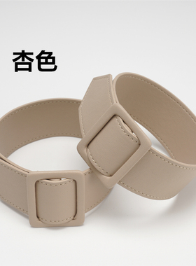 通用百搭皮质合金气质宽袖带腕带