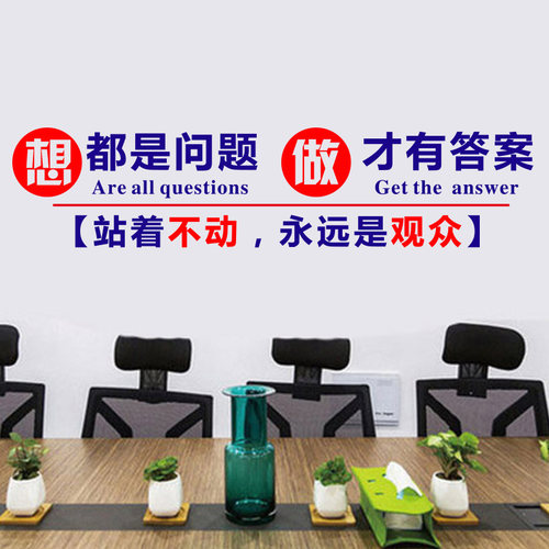 销售公司励志标语墙贴画 办公室装饰布置 企业员工激励文化墙贴纸 - 图2