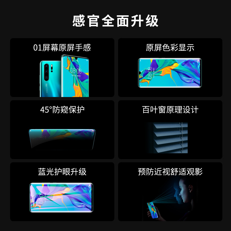 适用于华为p30pro钢化膜mate30防偷窥膜p40全屏p20防窥膜mate40曲面全Pro+覆盖20手机p贴膜5g版mete防偷瞄por - 图2