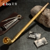 Мужская короткая портативная старомодная медная курительная трубка ручной работы