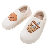 Мультяшные тапочки, зимняя нескользящая удерживающая тепло обувь для влюбленных на платформе