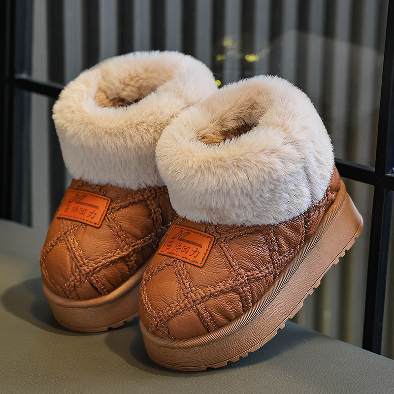 儿童棉鞋新款男女童冬季时尚外穿保暖厚底防滑室内家居高帮棉托鞋,淘宝优惠券,粉丝福利购,淘宝优惠卷