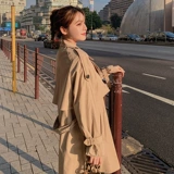 Длинный весенний плащ, тонкая куртка для отдыха, средней длины, оверсайз