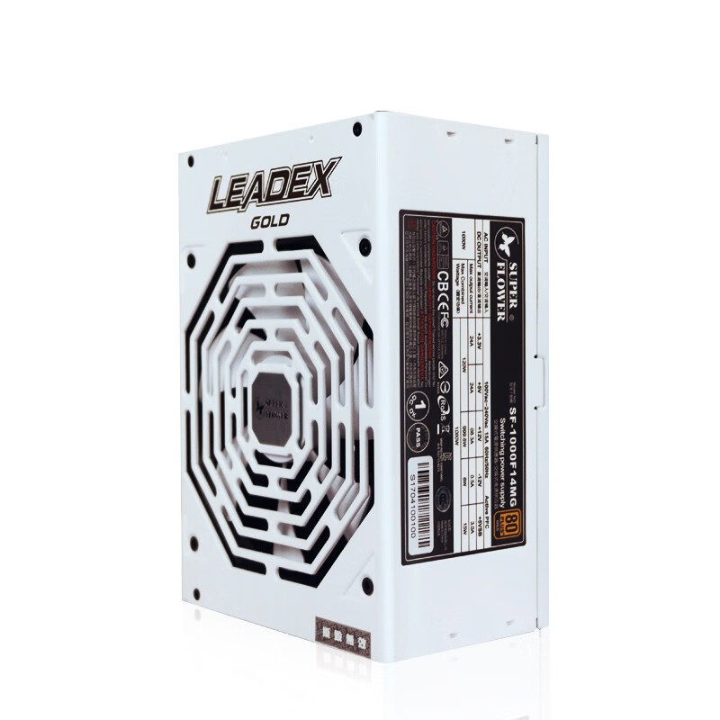 振华电源LEADEX G1000W 全模组金牌认证台式高颜值白色电源 - 图0