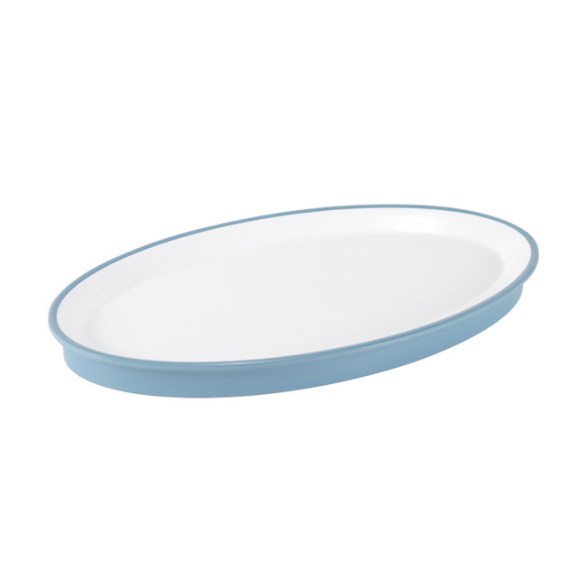 Metamine plate oval fish plate flat plate large size creative cold dishes in hotel restaurant commercial artistic dish tableware