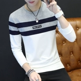 Мужское осеннее трендовое хлопковое термобелье, футболка, весенний лонгслив