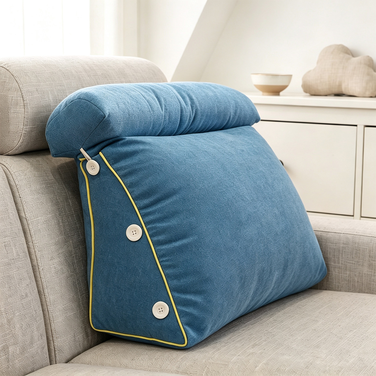 Removable and washable soft bag large back bedside cushion