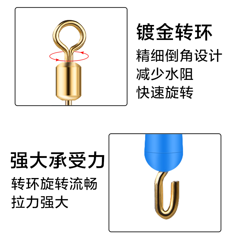 硅胶快速防缠子线夹秒换子线连接器开口8八字环垂钓鱼用品小配件-图2