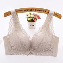 Manufacturer lace lingerie female small breasts PolyU with beauty back midway cup bra without steel ring vest style widening shoulder strap bra