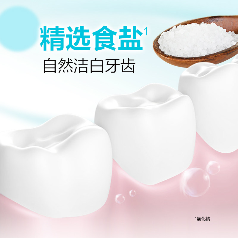 纳爱斯牙膏自然盐白口气清新护龈固齿劲爽薄荷家庭牙膏正品旗舰店