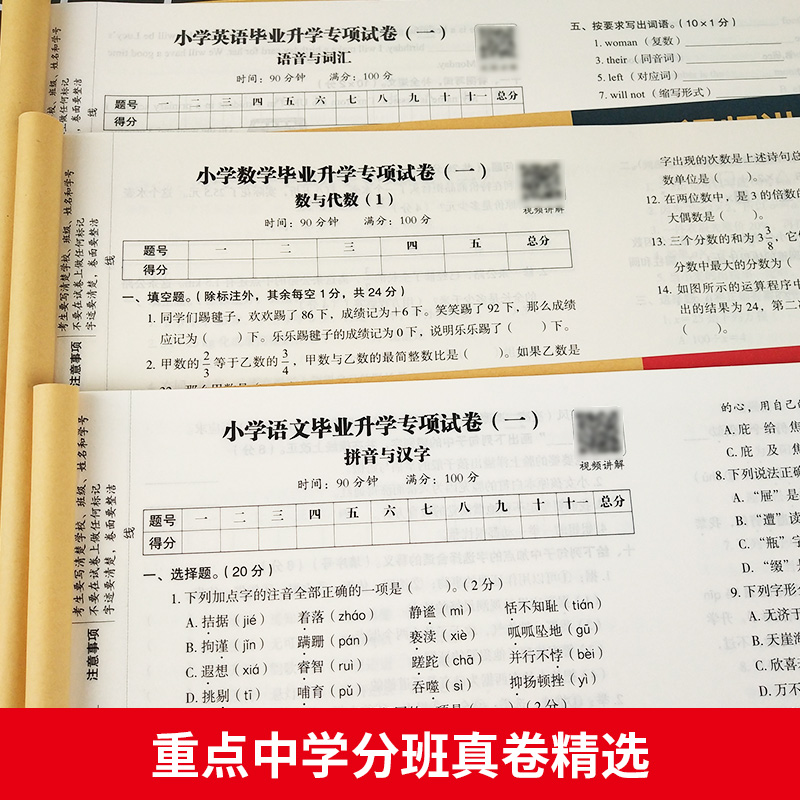 小升初真题卷语文总复习模拟试题语文小学升初中六年级下册人教版冲刺名校专项突破真题演练升学备考资料必刷题题综合试卷 - 图0