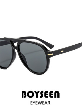 2026大框经典蛤蟆镜飞行员式驾驶防晒墨镜可配度数休闲黑框眼镜