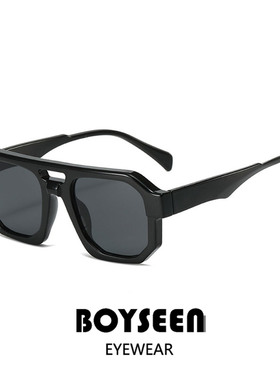 潮牌复古豹纹墨镜男可配度数