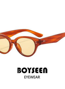 韩国潮牌秋冬琥珀色墨镜男女