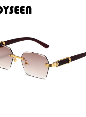 欧美无框切边现代风墨镜男