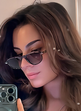 美式痞帅小框墨镜可配度数男女