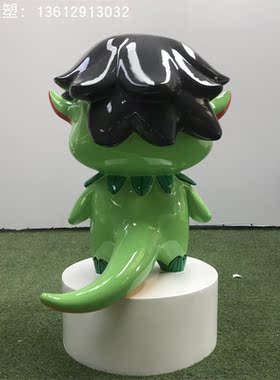 创意玻璃钢独角兽卡通雕塑商业美陈装饰立体摆件产品形象IP定制