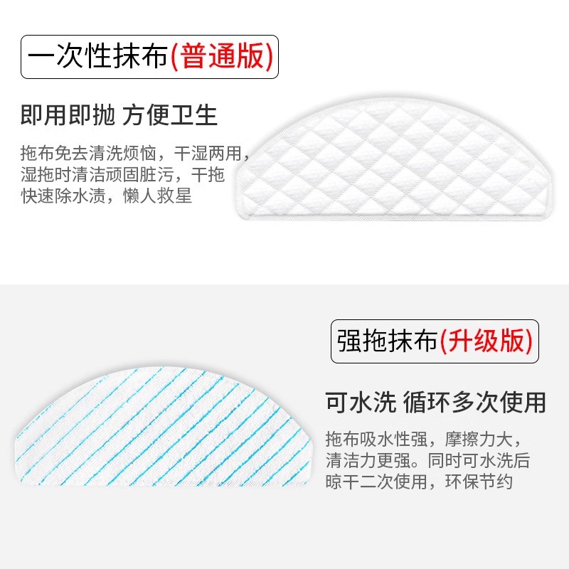 适配科沃斯扫地机器人配件一次性湿拖洗抹布T8 Max/T9/N8 Pro强拖 - 图0