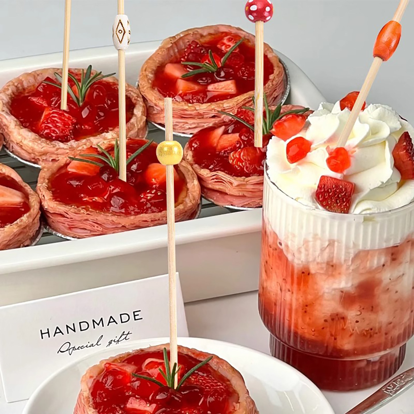 一次性哑光圆珠水果竹签鸡尾酒签汉堡沙拉签烘焙蛋糕装饰环保竹签,淘宝优惠券,粉丝福利购,淘宝优惠卷