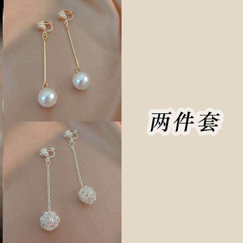 适合春天的耳夹高级感无耳洞女复古港风超仙耳挂圆脸显瘦耳环气质 - 图3