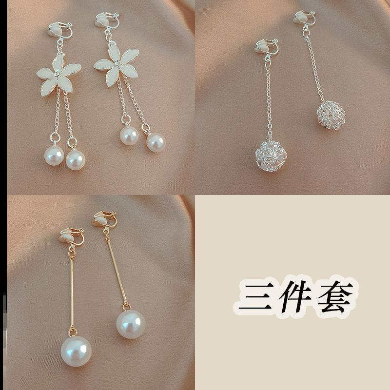 适合春天的耳夹高级感无耳洞女复古港风超仙耳挂圆脸显瘦耳环气质 - 图0