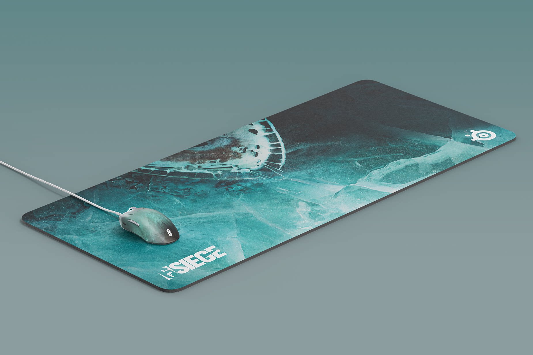 SteelSeries赛睿Qck墨冰鼠标垫彩虹6号R6S细面粗面加厚锁边定制_虎窝淘