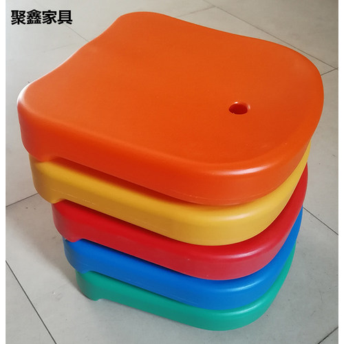 户外看台椅面方形中空塑料凳面学校体育场竞技场观众水泥台阶座椅 - 图0