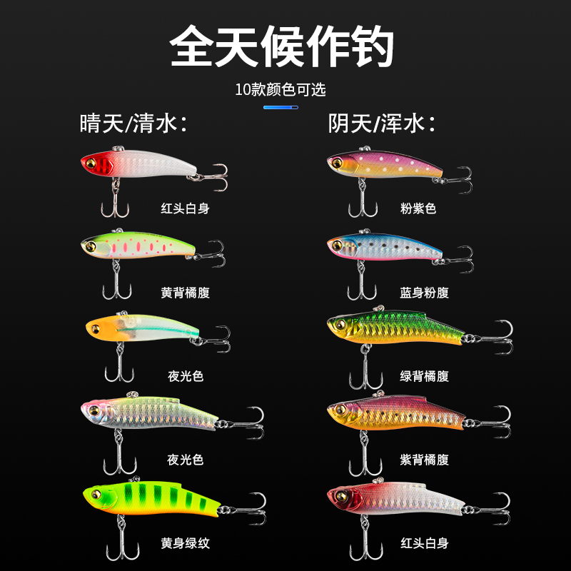 北溟鱼vib路亚饵套装远投翘嘴鲈鱼黑鱼淡水通杀夜光路亚装备大全 - 图3