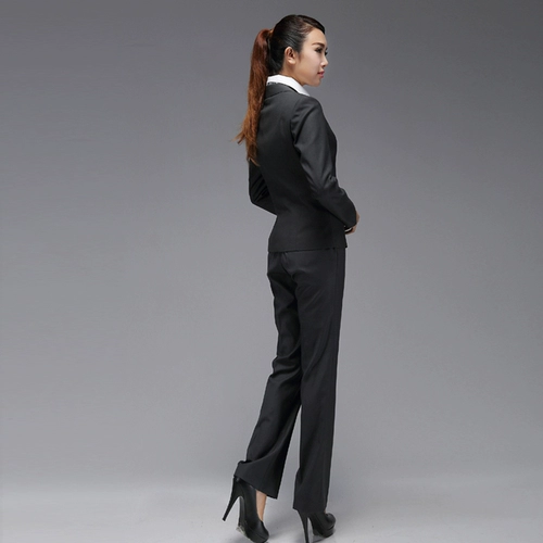 Shanghai Shangqi Volkswagen 4S Work Works осенью и зимняя глубокая серая (темно -зеленый) женские костюмы для работы одежда для одежды костюмы западные брюки