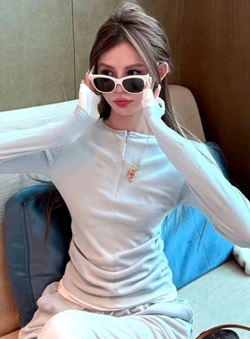 复古白色大框墨镜女款渐变色小众高级感防紫外线显瘦网红太阳眼镜
