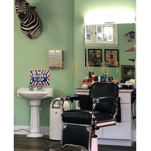 barber shop vintage复古美式理发店搪瓷挂画装饰牌 - 图1