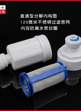 净水器2分快插过滤器3分管前置不锈钢滤网去除泥沙杂质保护过滤器