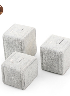 冰花绒绒布方柱戒指三件套多功能首饰展示架柜台展示道具首饰