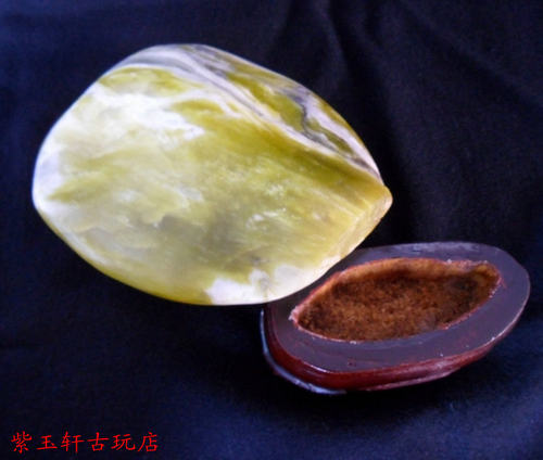 蓝田玉原石 奇石玉摆件/ 赠送底座 - 图1